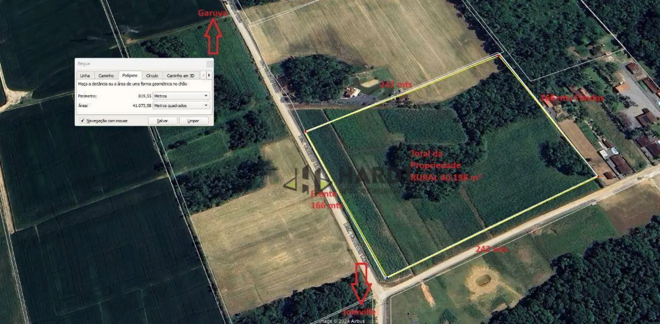 Foto 6 de Terreno / Lote à venda, 40172m2 em Rio Bonito (Pirabeiraba), Joinville - SC