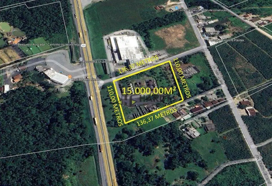 Foto 1 de Terreno / Lote à venda, 15m2 em Garuva - SC