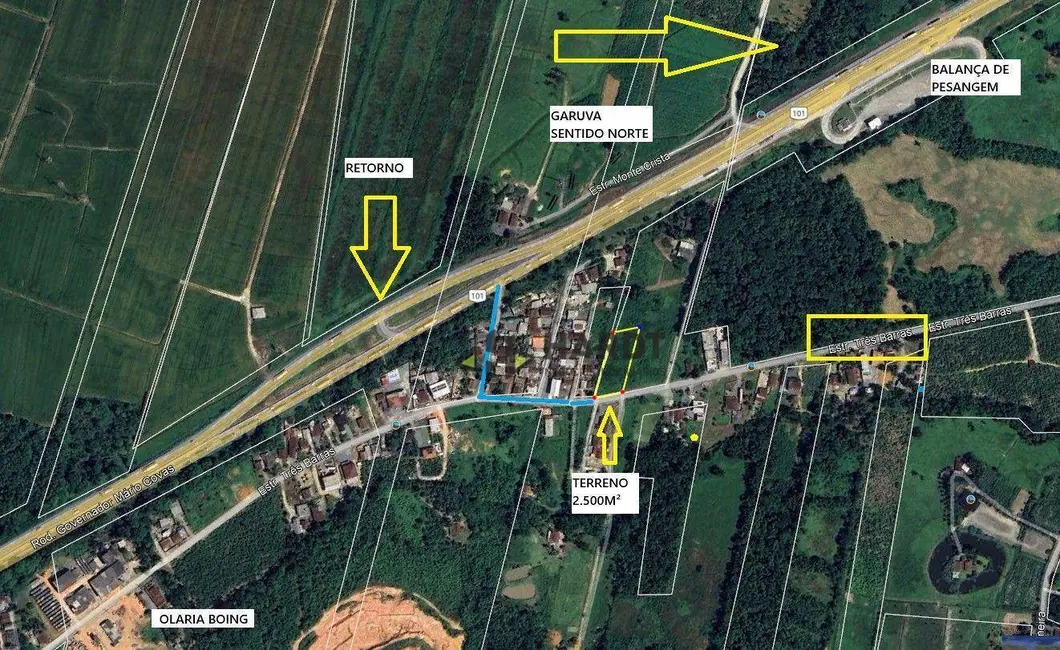 Foto 4 de Terreno / Lote à venda, 2500m2 em Joinville - SC