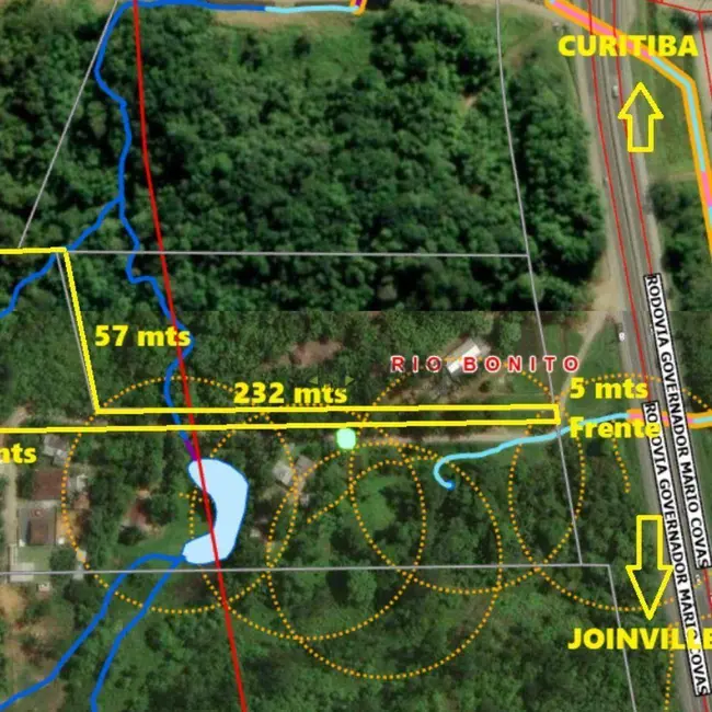 Foto 3 de Terreno / Lote à venda, 15566m2 em Rio Bonito (Pirabeiraba), Joinville - SC