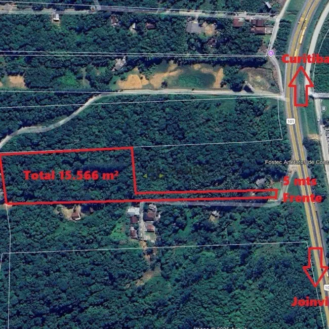 Foto 4 de Terreno / Lote à venda, 15566m2 em Rio Bonito (Pirabeiraba), Joinville - SC