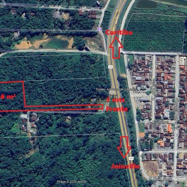 Foto 5 de Terreno / Lote à venda, 15566m2 em Rio Bonito (Pirabeiraba), Joinville - SC