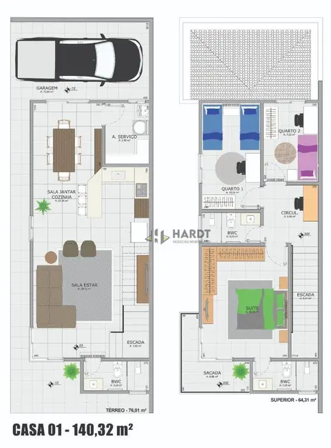 Foto 2 de Casa com 3 quartos à venda, 200m2 em Rio Bonito (Pirabeiraba), Joinville - SC