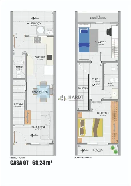 Foto 2 de Casa com 2 quartos à venda, 66m2 em Rio Bonito (Pirabeiraba), Joinville - SC