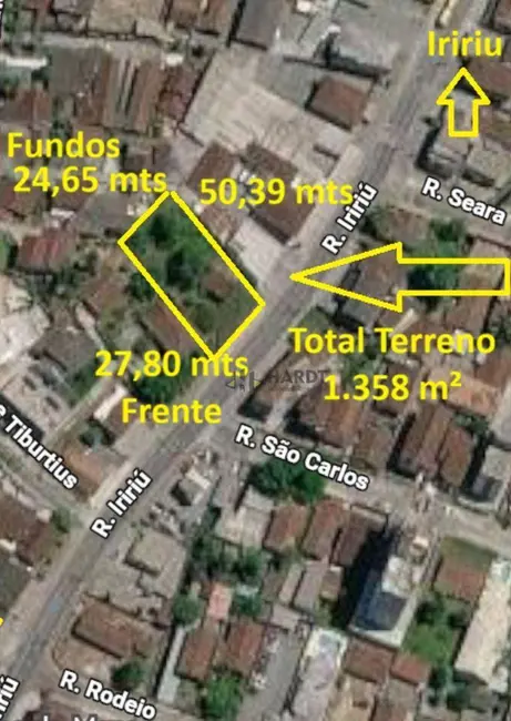 Terreno / Lote à venda, 1358m2 em Saguaçu, Joinville - SC - imagem 1 Foto 1 de Terreno / Lote à venda, 1358m2 em Saguaçu, Joinville - SC