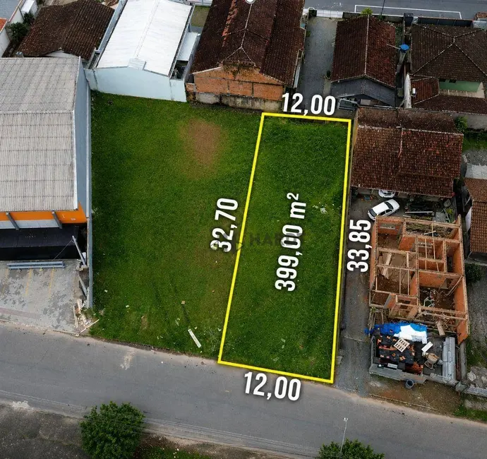 Terreno / Lote à venda, 399m2 em Joinville - SC - imagem 2 Foto 2 de Terreno / Lote à venda, 399m2 em Joinville - SC