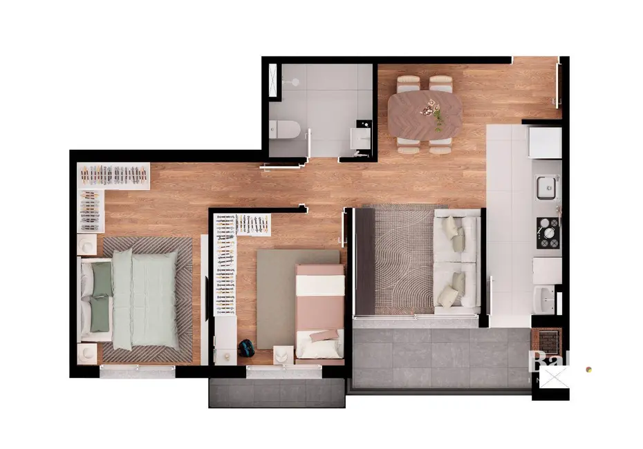 Foto 2 de Apartamento com 2 quartos à venda, 57m2 em Centro, Canoas - RS