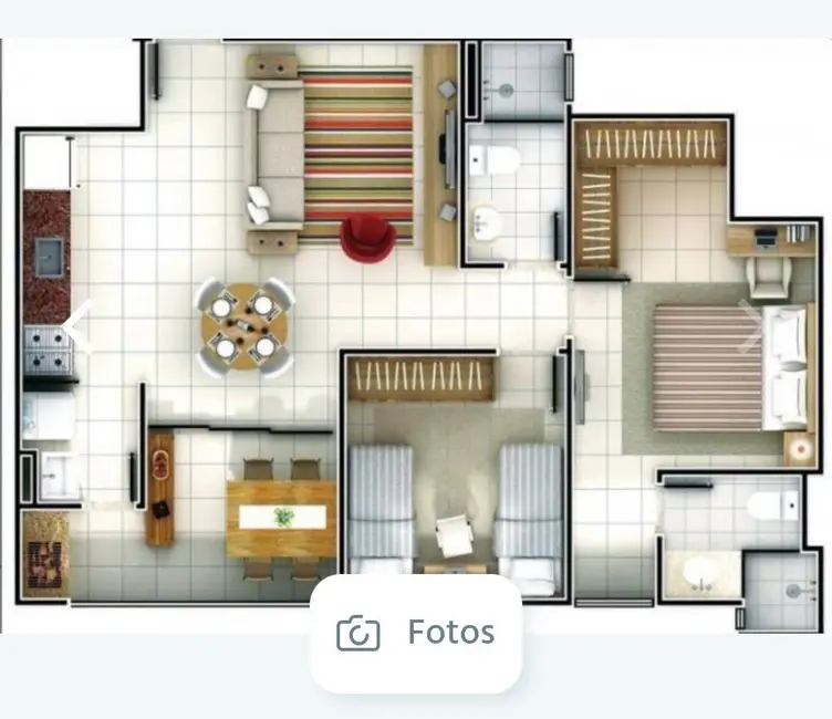 Foto 4 de Apartamento com 2 quartos à venda, 63m2 em Itapeva, Votorantim - SP