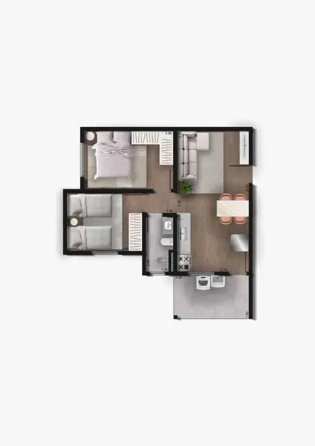 Foto 7 de Apartamento com 2 quartos à venda, 52m2 em Jardim Rosália Alcolea, Sorocaba - SP