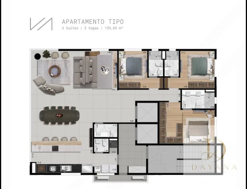 Foto 8 de Apartamento com 3 quartos à venda, 160m2 em Vila Santista, Franco Da Rocha - SP
