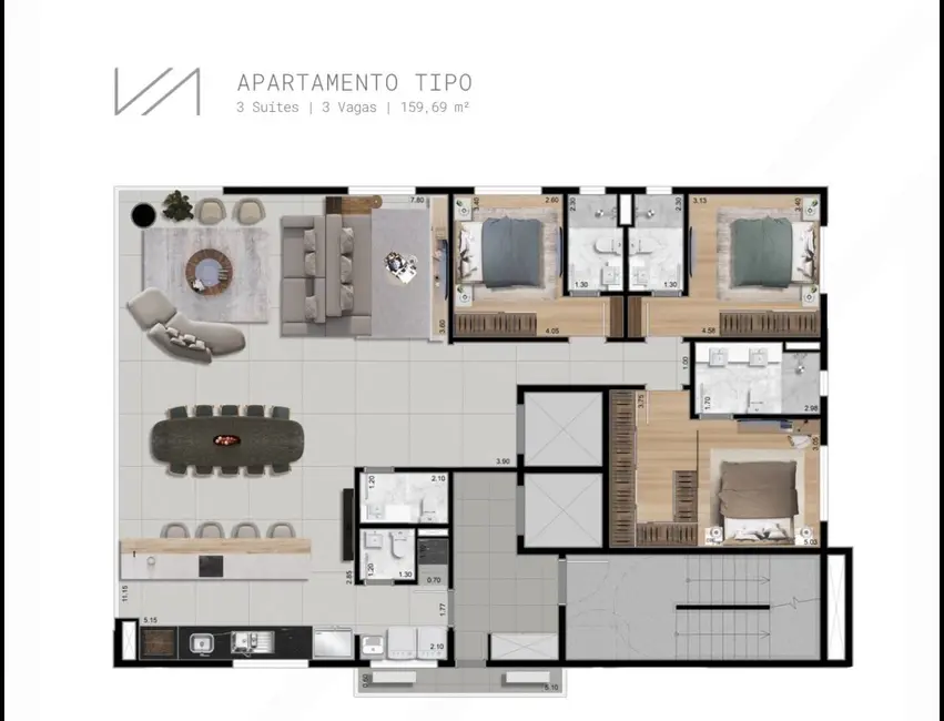 Apartamento com 3 quartos à venda, 160m2 em Vila Santista, Franco Da Rocha - SP - imagem 8 Foto 8 de Apartamento com 3 quartos à venda, 160m2 em Vila Santista, Franco Da Rocha - SP