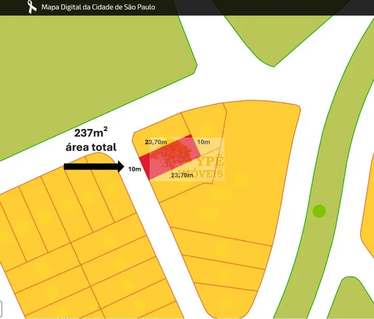 Foto 2 de Terreno / Lote à venda, 237m2 em Jardim Peri Peri, São Paulo - SP