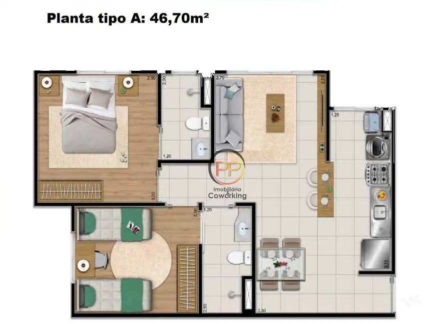 Foto 1 de Apartamento com 2 quartos à venda, 46m2 em Passaré, Fortaleza - CE