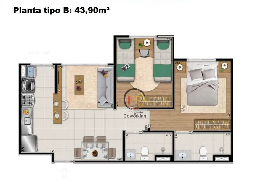 Foto 1 de Apartamento com 2 quartos à venda, 43m2 em Passaré, Fortaleza - CE