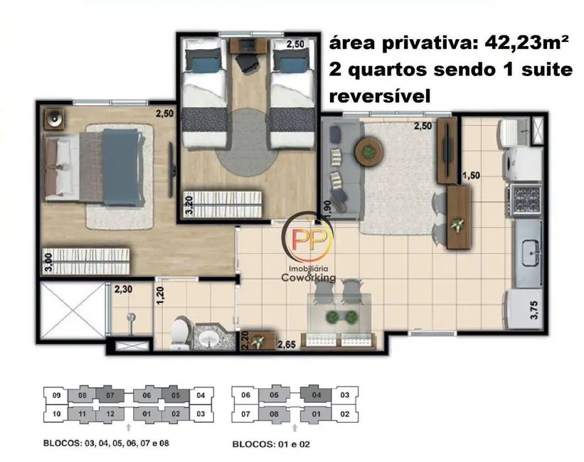 Foto 9 de Apartamento com 2 quartos à venda, 42m2 em Eusebio - CE
