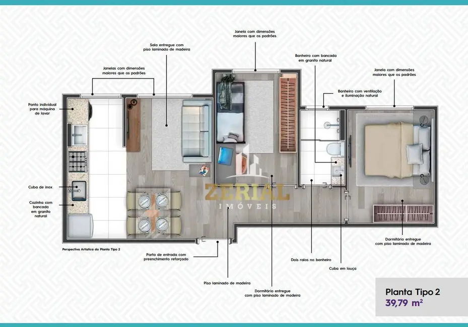 Apartamento com 2 quartos à venda, 42m2 em Vila Sacadura Cabral, Santo Andre - SP - imagem 8 Foto 8 de Apartamento com 2 quartos à venda, 42m2 em Vila Sacadura Cabral, Santo Andre - SP