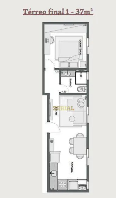 Apartamento com 1 quarto à venda, 37m2 em Sao Caetano Do Sul - SP - imagem 1 Foto 1 de Apartamento com 1 quarto à venda, 37m2 em Sao Caetano Do Sul - SP