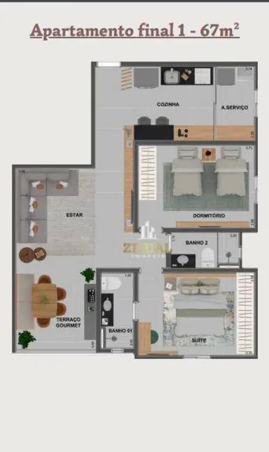 Foto 1 de Apartamento com 2 quartos à venda, 67m2 em Sao Caetano Do Sul - SP