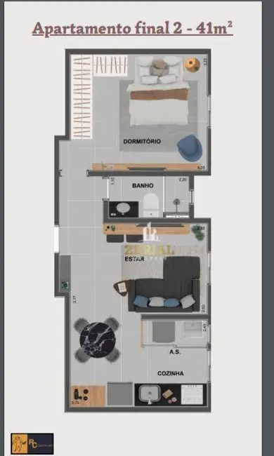 Foto 1 de Apartamento com 1 quarto à venda, 41m2 em Sao Caetano Do Sul - SP
