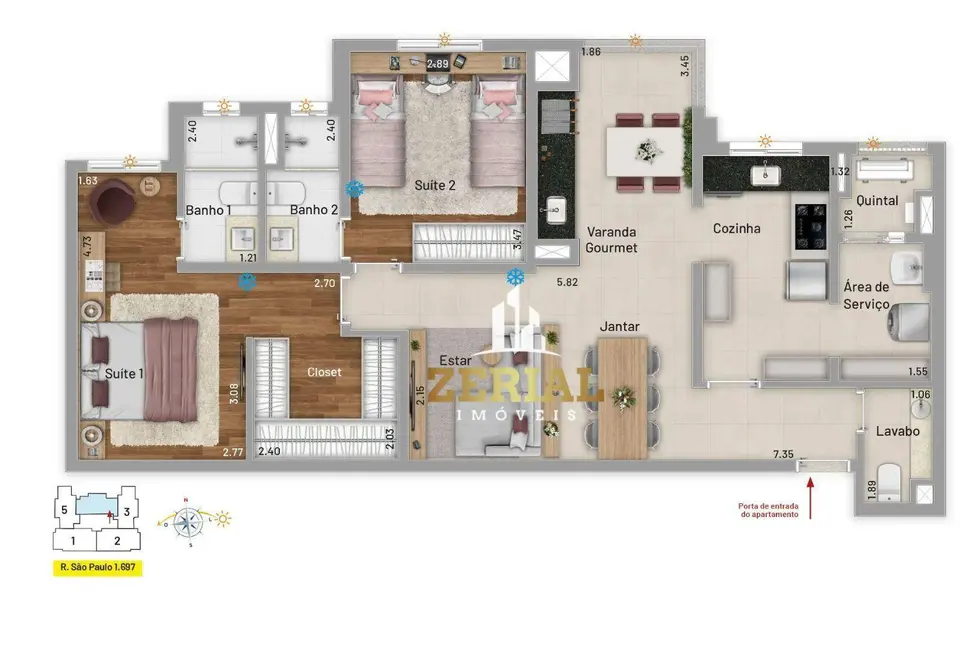 Foto 2 de Apartamento com 2 quartos à venda, 90m2 em Santa Paula, Sao Caetano Do Sul - SP