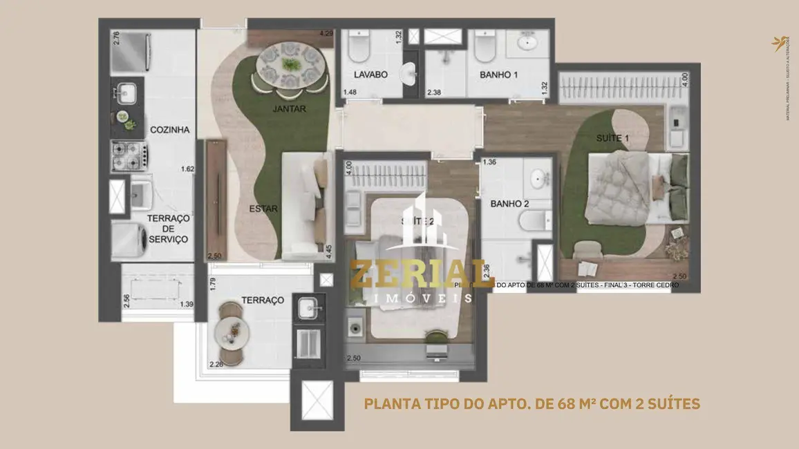 Foto 2 de Apartamento com 2 quartos à venda, 68m2 em Fundação, Sao Caetano Do Sul - SP