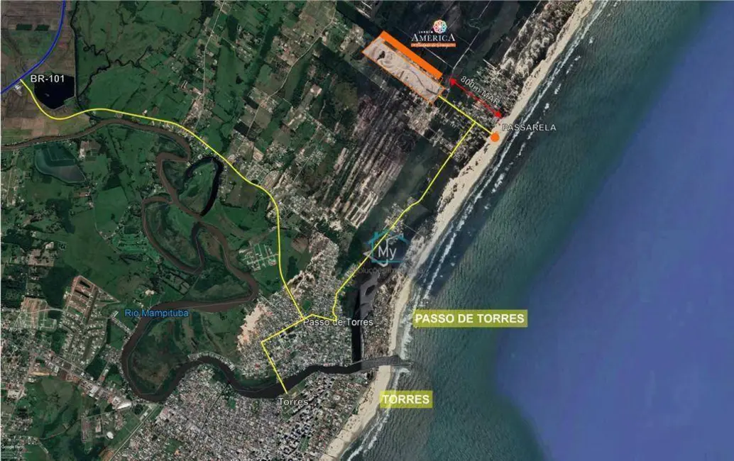 Foto 4 de Terreno / Lote à venda, 313m2 em Passo De Torres - SC