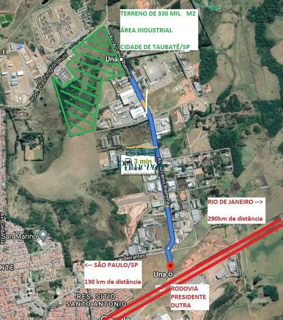 Foto 2 de Fazenda / Haras à venda, 130000m2 em UNA, Taubate - SP