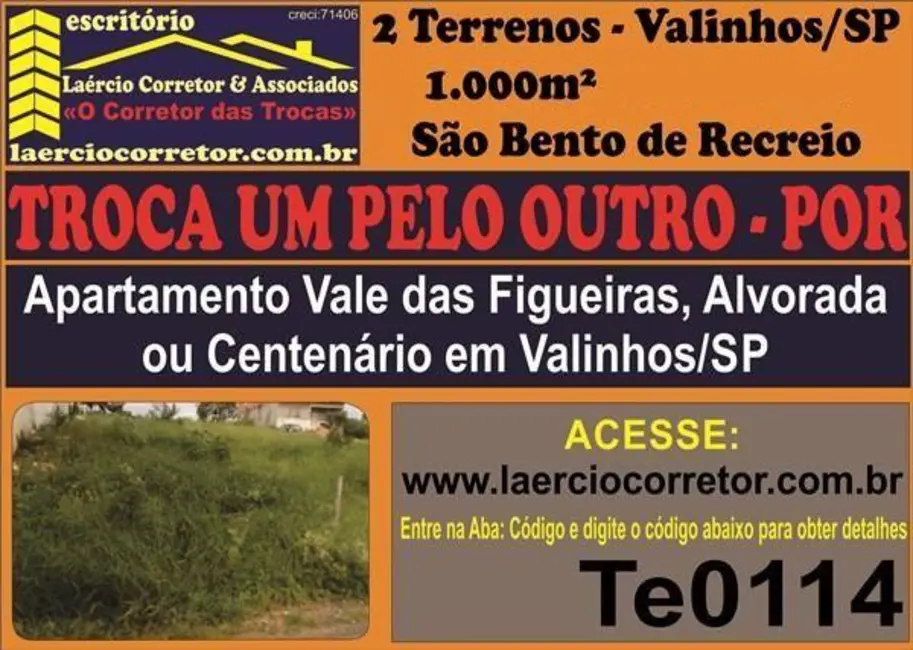 Foto 1 de Terreno / Lote à venda em Valinhos - SP