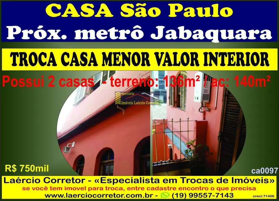 Casa com 3 quartos à venda, 140m2 em São Paulo - SP - imagem 1 Foto 1 de Casa com 3 quartos à venda, 140m2 em São Paulo - SP