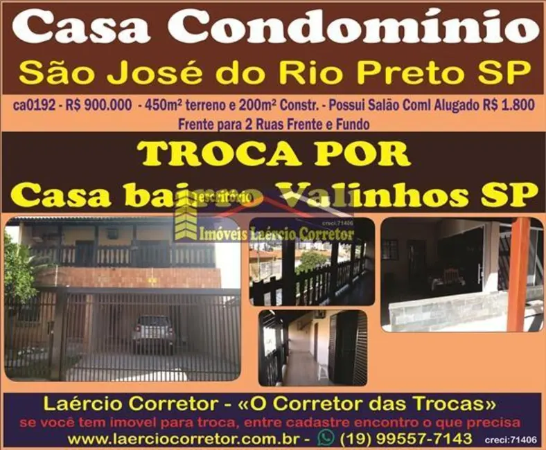 Foto 1 de Casa com 3 quartos à venda, 450m2 em Sao Jose Do Rio Preto - SP