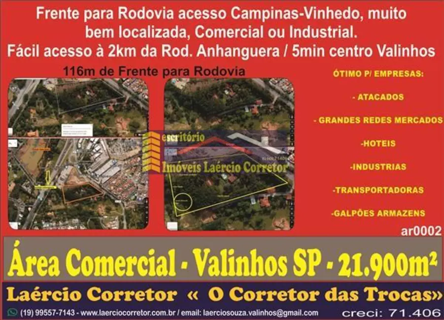 Foto 1 de Terreno / Lote à venda em Valinhos - SP