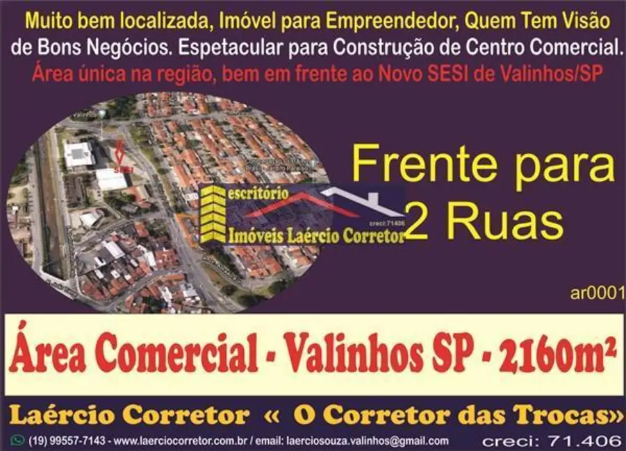 Foto 1 de Terreno / Lote à venda em Valinhos - SP