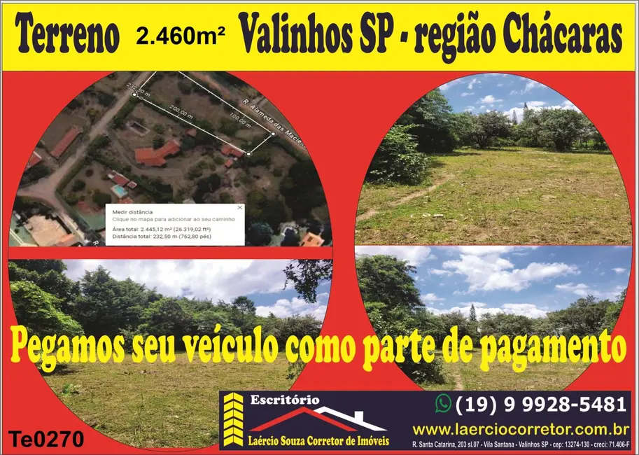 Foto 1 de Terreno / Lote à venda em Valinhos - SP