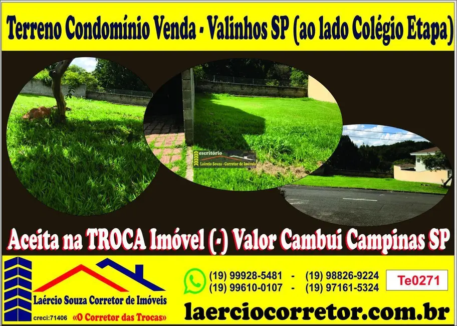 Foto 1 de Terreno / Lote à venda em Valinhos - SP