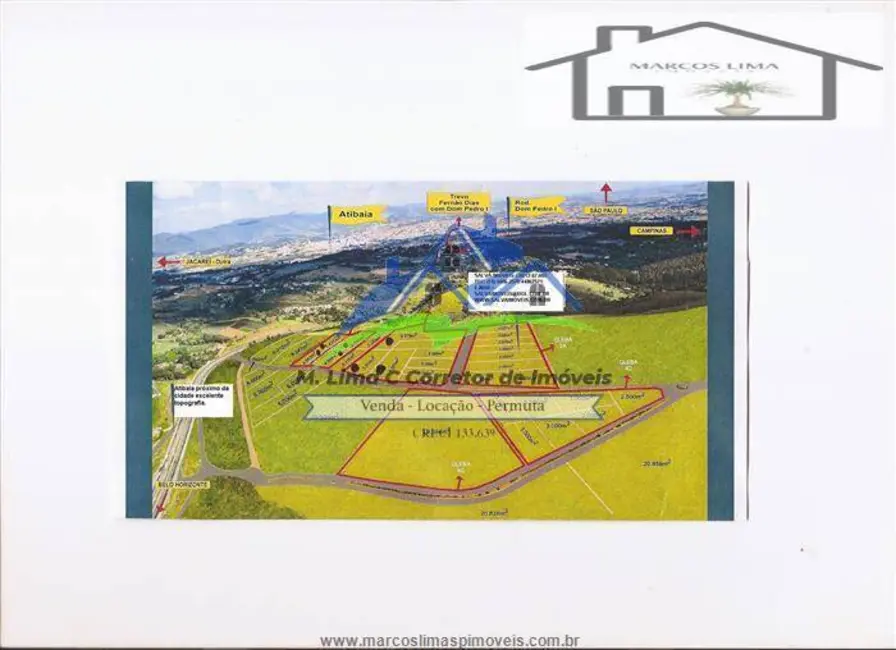 Foto 1 de Terreno / Lote à venda, 3000m2 em Mato Dentro, Atibaia - SP