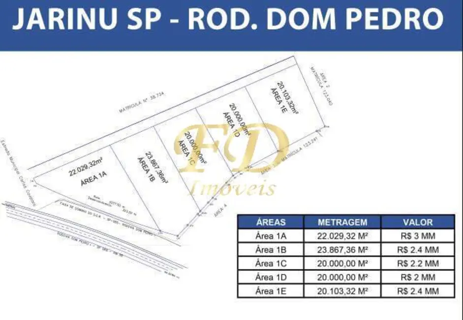 Foto 9 de Sala Comercial à venda, 20000m2 em Ponte Alta, Atibaia - SP