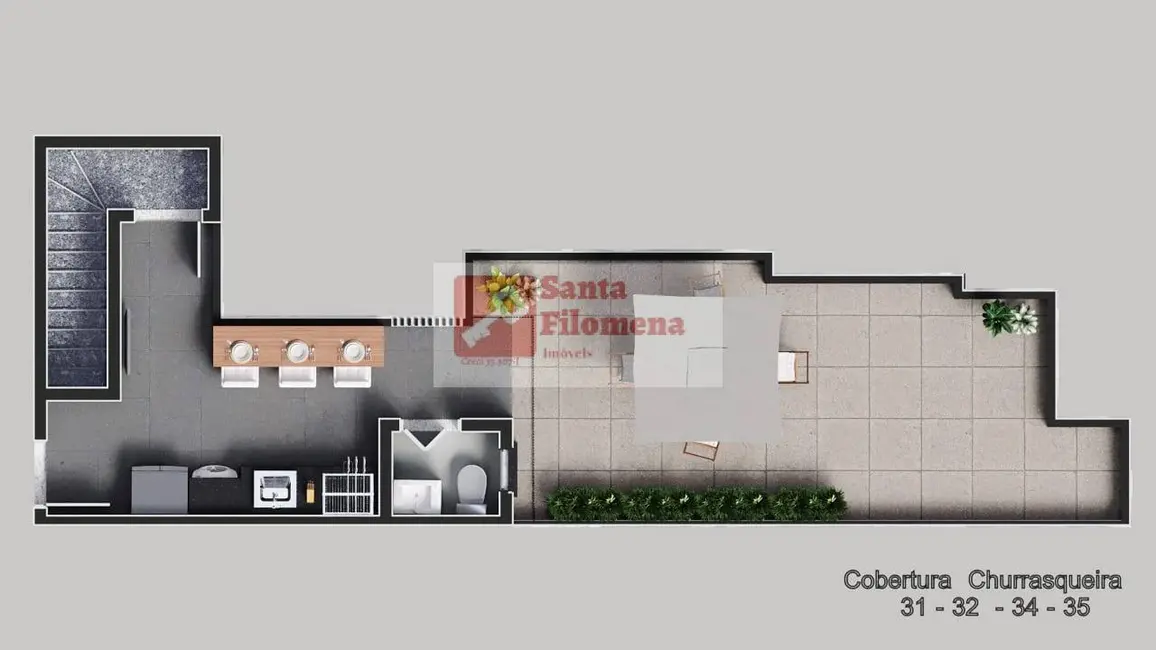 Foto 9 de Cobertura com 2 quartos à venda, 94m2 em Campestre, Santo Andre - SP