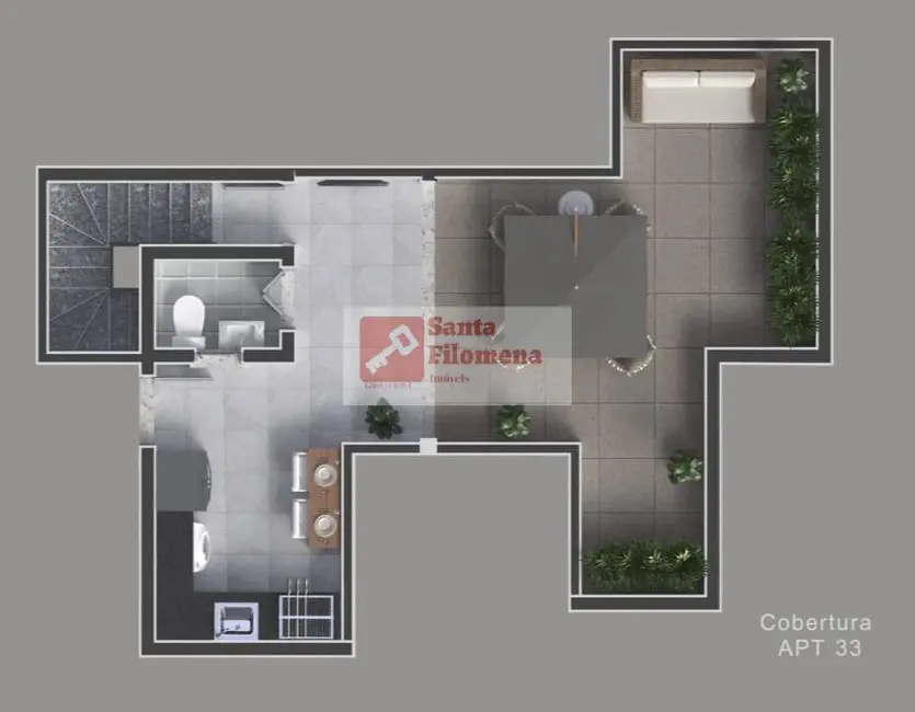 Foto 9 de Cobertura com 2 quartos à venda, 87m2 em Campestre, Santo Andre - SP