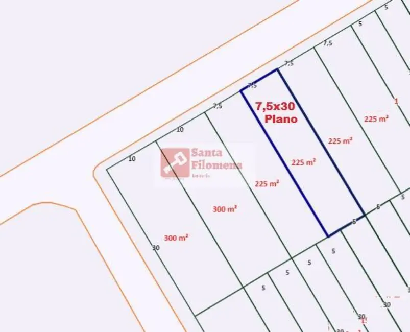 Foto 3 de Terreno / Lote à venda, 225m2 em Vila Lucinda, Santo Andre - SP