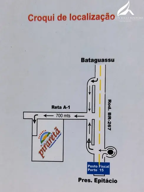 Foto 3 de Terreno / Lote à venda, 1000m2 em Bataguassu - MS