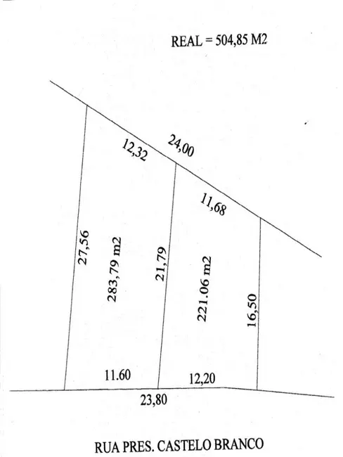 Foto 2 de Terreno / Lote à venda, 480m2 em Presidente Venceslau - SP