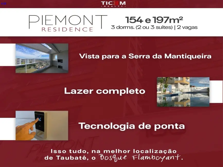 Foto 2 de Apartamento com 4 quartos à venda, 197m2 em Taubate - SP