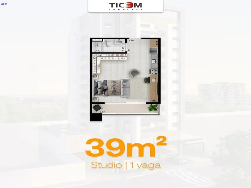 Apartamento com 1 quarto à venda, 4693m2 em Taubate - SP - imagem 5 Foto 5 de Apartamento com 1 quarto à venda, 4693m2 em Taubate - SP