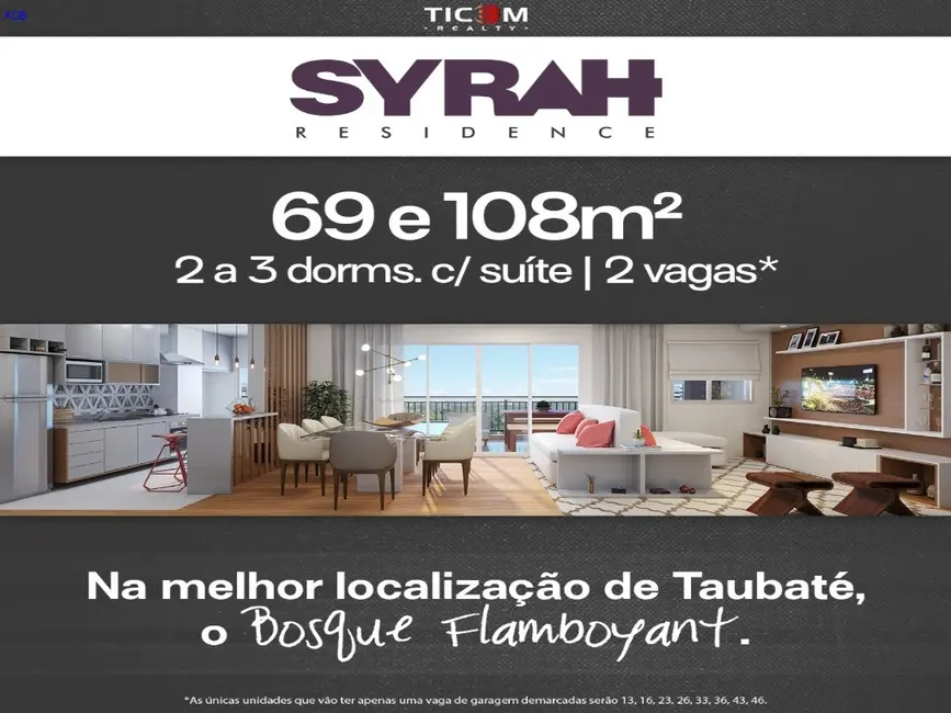 Foto 2 de Apartamento com 2 quartos à venda, 73m2 em Taubate - SP