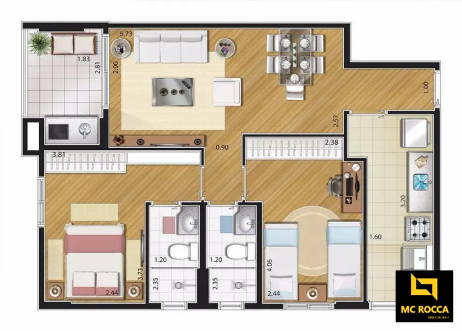 Apartamento com 2 quartos à venda, 61m2 em Santa Paula, Sao Caetano Do Sul - SP - imagem 7 Foto 7 de Apartamento com 2 quartos à venda, 61m2 em Santa Paula, Sao Caetano Do Sul - SP