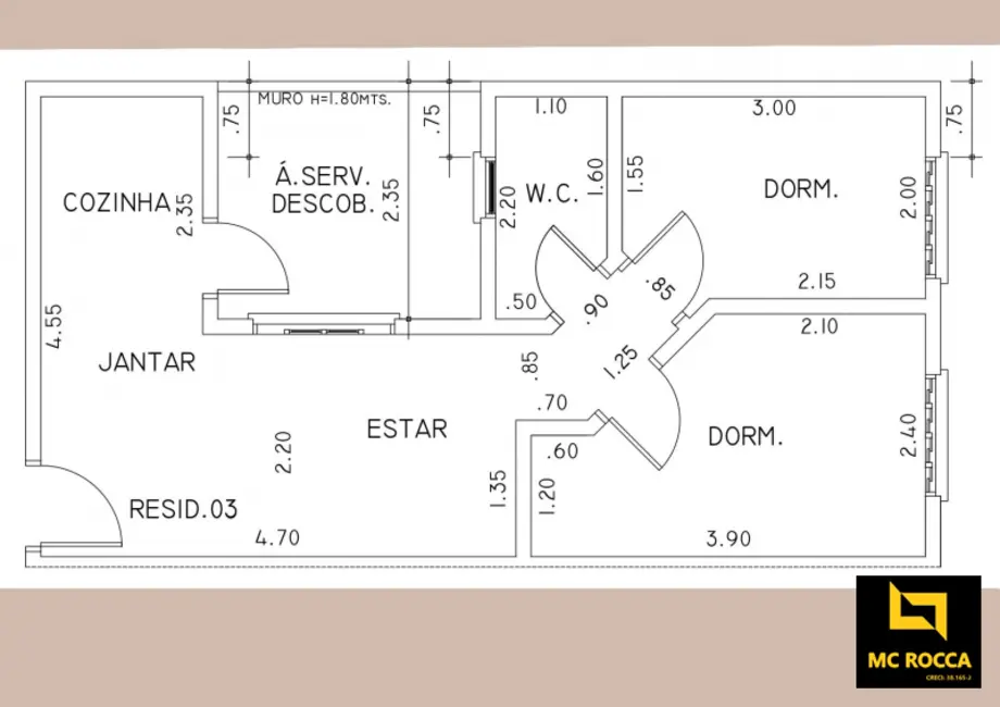 Foto 2 de Apartamento com 2 quartos à venda, 43m2 em Vila Príncipe de Gales, Santo Andre - SP