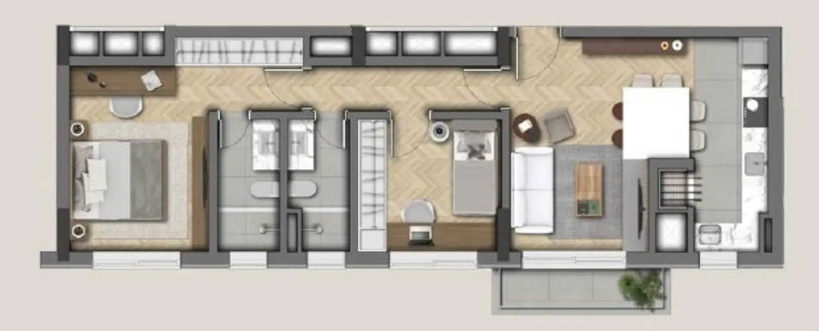 Apartamento com 3 quartos à venda, 156m2 em Mont Serrat, Porto Alegre - RS - imagem 8 Foto 8 de Apartamento com 3 quartos à venda, 156m2 em Mont Serrat, Porto Alegre - RS