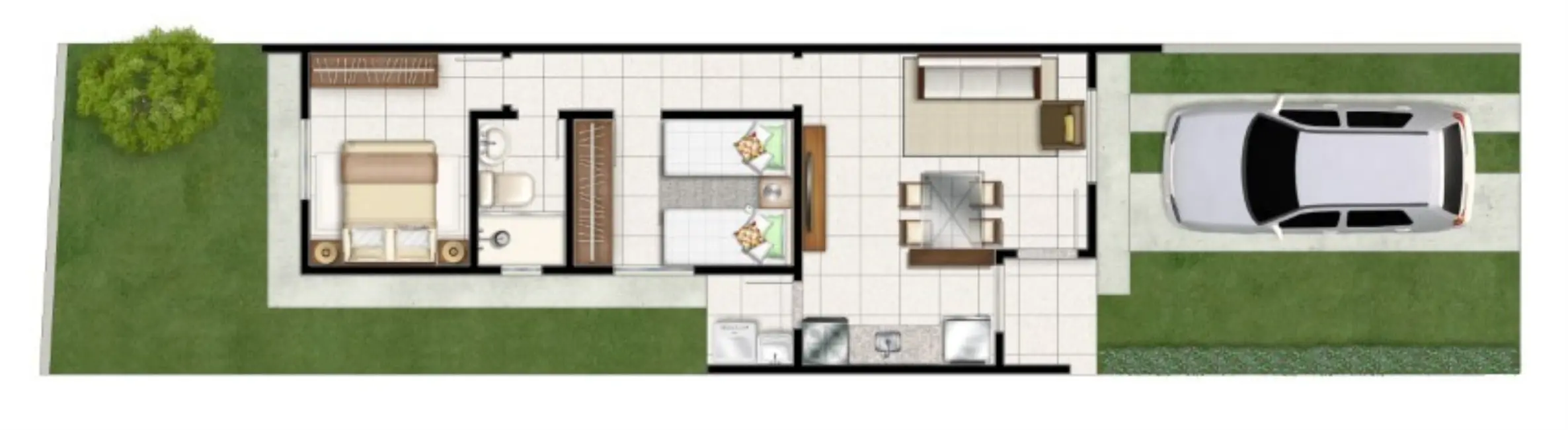 Foto 8 de Casa de Condomínio com 2 quartos à venda, 50m2 em Campo Novo, Porto Alegre - RS