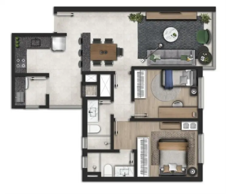 Apartamento com 2 quartos à venda, 71m2 em Petrópolis, Porto Alegre - RS - imagem 5 Foto 5 de Apartamento com 2 quartos à venda, 71m2 em Petrópolis, Porto Alegre - RS