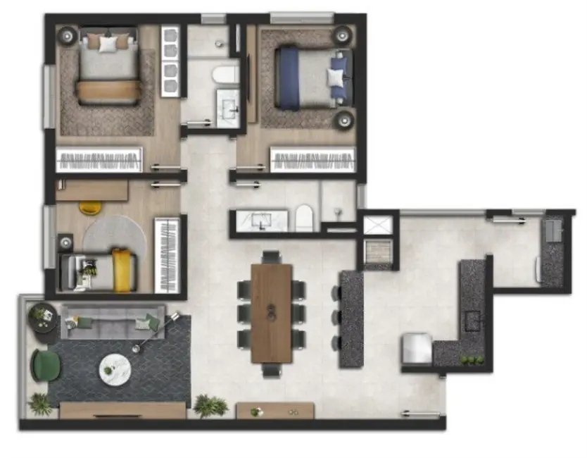 Foto 6 de Apartamento com 3 quartos à venda, 91m2 em Petrópolis, Porto Alegre - RS